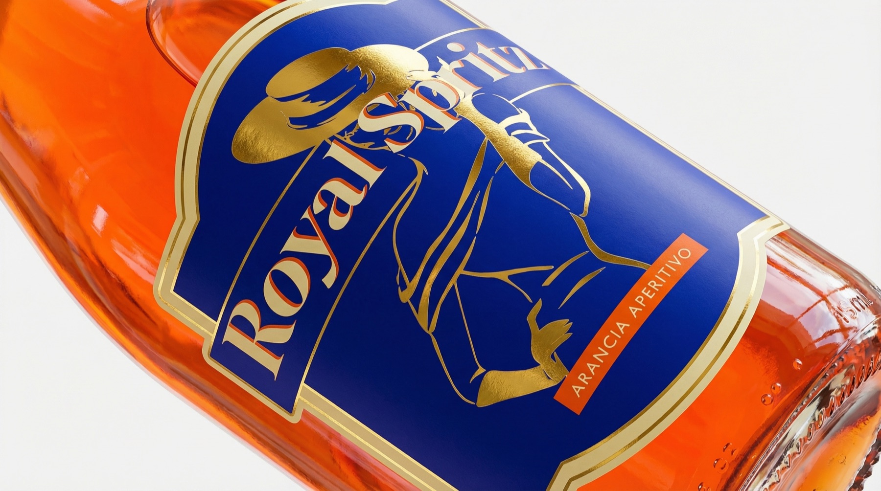 Detail van het Royal Spritz etiket